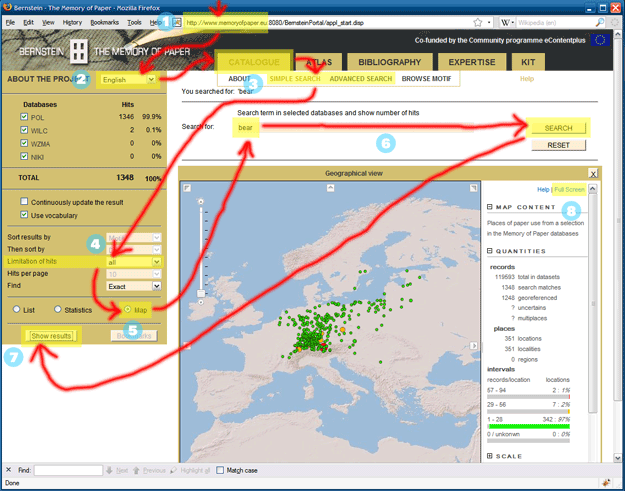 Access to the atlas in the Bernstein workspace